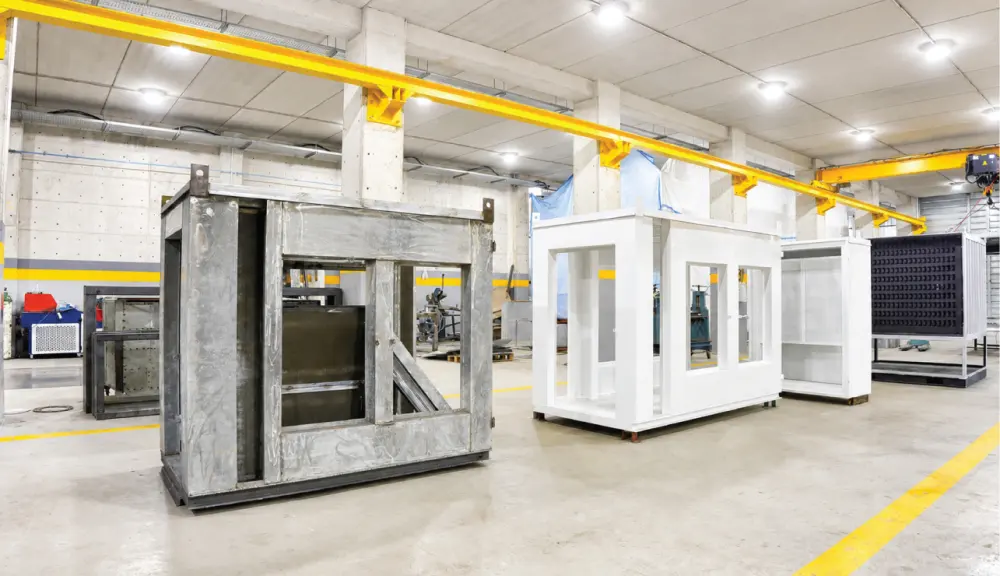 Soundproof enclosure fabrication inside the DPS production facility