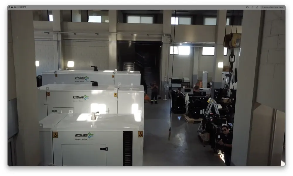 Prime and standby generators in the DPS production facility