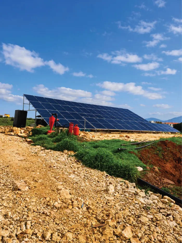 Agricultural solar water pumping
