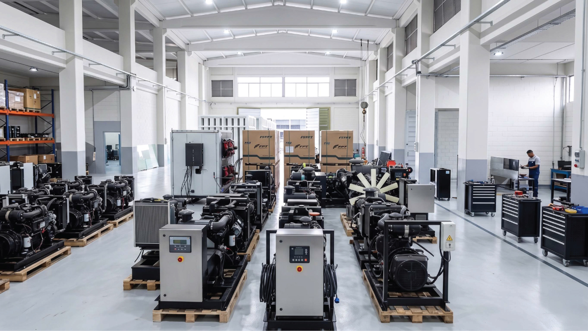 Generator assembly inside the DPS production facility