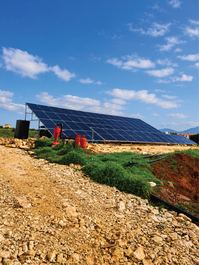 Agricultural solar water pumping